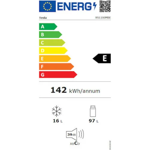 Tesla Mini Bar 113lt Υ84.5xΠ55.3xΒ57.4εκ. Μαύρο RS1100MBE