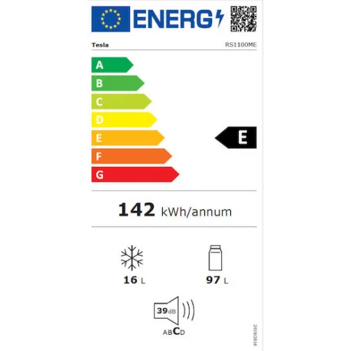 Tesla Mini Bar 113lt Υ84.5xΠ55.3xΒ57.4εκ. Λευκό RS1100ME