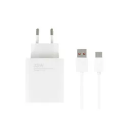 Xiaomi Φορτιστής με Θύρα USB-A και Καλώδιο USB-C 33W Λευκός (BHR9956EU)