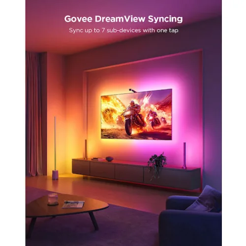 Govee Smart Ταινία LED Backlight 3 Lite Wi-Fi Τηλεόρασης 24V RGB Φως 2.4m με Τροφοδοτικό