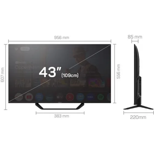 Tesla Smart Τηλεόραση 43" 4K UHD LED Series 6 HDR (2025) 43E655BUS
