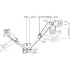 Brateck LDA32-114 Επιτοίχια Βάση για 2 Οθόνες έως 32"