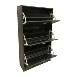 Ξύλινη Παπουτσοθήκη με 3 Ράφια Καφέ Μ63xΠ24xΥ115cm Ξύλινη Παπουτσοθήκη με 3 Ράφια Καφέ Μ63xΠ24xΥ115cm