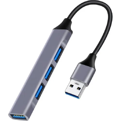 Powertech USB 3.2 Hub 4 Θυρών με σύνδεση USB-A Γκρι