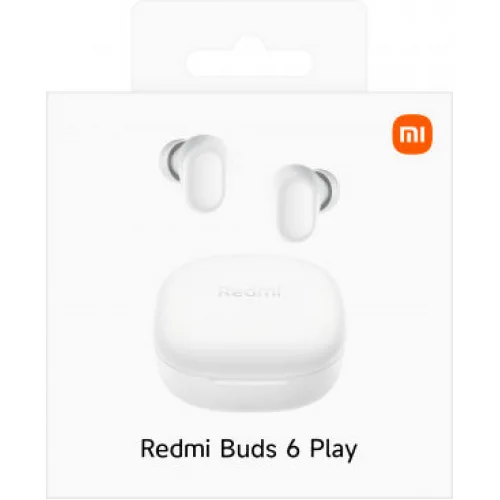 Xiaomi Redmi Buds 6 Play Bluetooth Handsfree Ακουστικά με Αντοχή στον Ιδρώτα και Θήκη Φόρτισης Λευκά