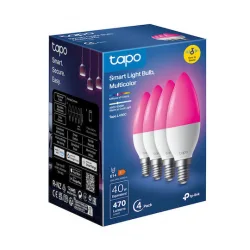 TP-LINK Smart Λάμπες LED 4.8W για Ντουί E14 RGBW 470lm 4τμχ