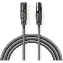 Nedis Cable XLR male - XLR female 3m (COTH15010GY30) Nedis Cable XLR male - XLR female 3m (COTH15010GY30)