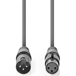 Nedis Cable XLR male - XLR female 3m (COTH15010GY30) Nedis Cable XLR male - XLR female 3m (COTH15010GY30)