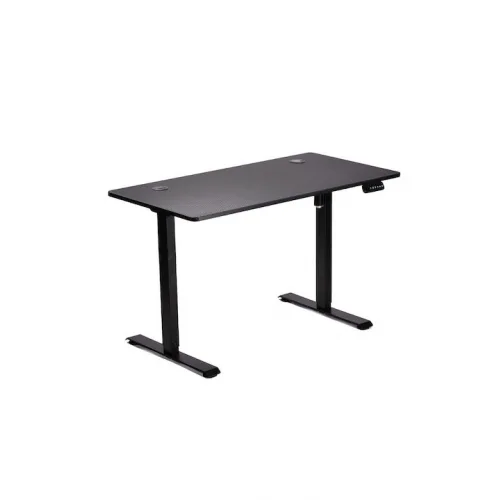 Ηλεκτρικό Γραφείο Gaming Monarch Aion Ξύλινο Carbon Μαύρο με Μεταλλικά Πόδια & Ρυθμιζόμενο Ύψος 140x60x70εκ.