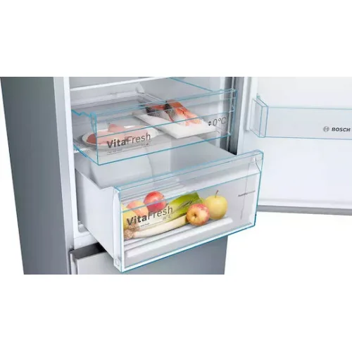 Bosch Ψυγειοκαταψύκτης 368lt Total NoFrost Υ203xΠ60xΒ66εκ. Metal Look KGN39VLEB