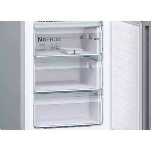 Bosch Ψυγειοκαταψύκτης 368lt Total NoFrost Υ203xΠ60xΒ66εκ. Metal Look KGN39VLEB