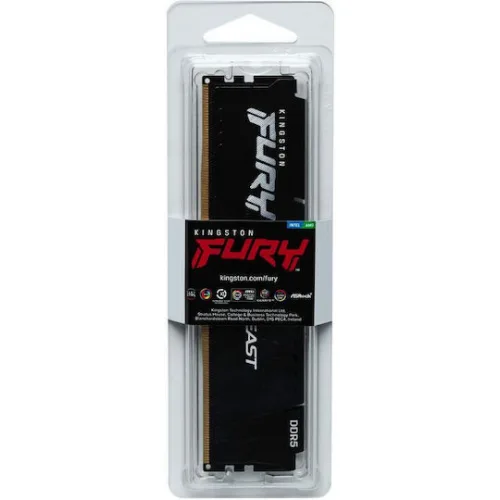 Kingston Fury Beast DDR5 με Module 1x16GB και Ταχύτητα 5200 για Desktop