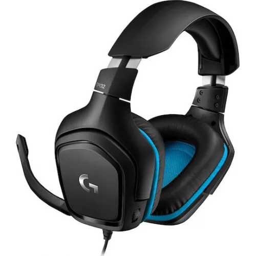 Logitech G432 7.1 Over Ear Gaming Headset με σύνδεση 3.5mm / USB Μπλε