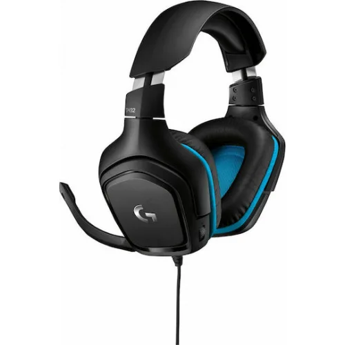 Logitech G432 7.1 Over Ear Gaming Headset με σύνδεση 3.5mm / USB Μπλε