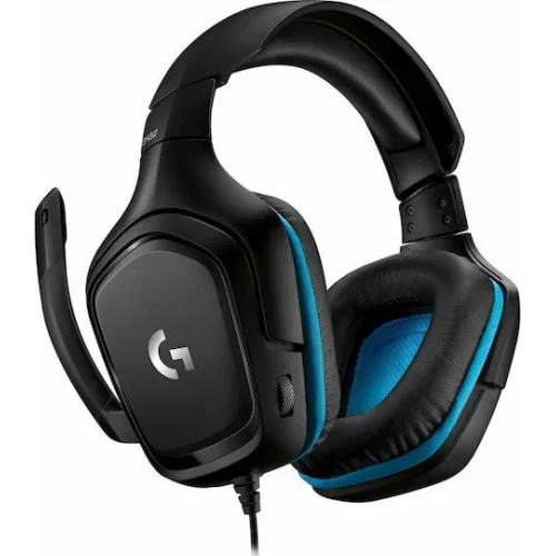 Logitech G432 7.1 Over Ear Gaming Headset με σύνδεση 3.5mm / USB Μπλε
