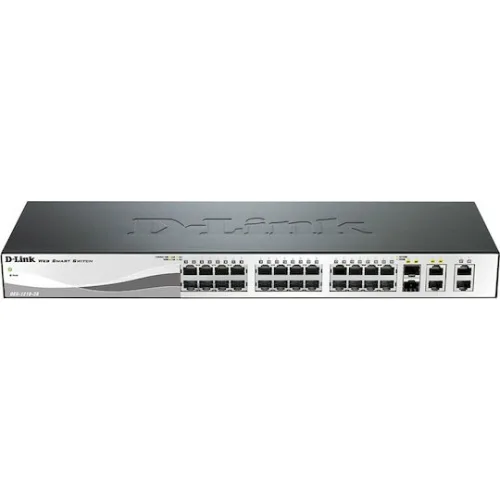 D-Link DGS-1210-28P v1 Managed L2 PoE+ Switch με 28 Θύρες Gigabit (1Gbps) Ethernet και 4 SFP Θύρες