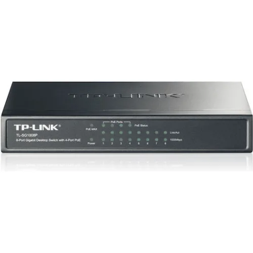 TP-LINK TL-SG1008P v7 Unmanaged L2 PoE Switch με 8 Θύρες Gigabit (1Gbps) Ethernet
