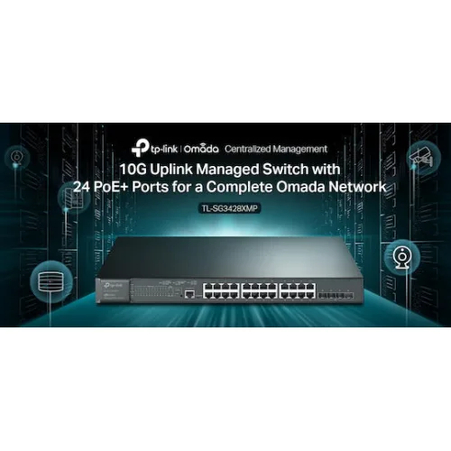 TP-LINK TL-SG3428XMP v2 Managed L2 PoE+ Switch με 24 Θύρες Ethernet και 4 SFP Θύρες