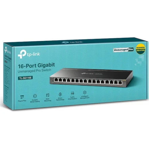 TP-LINK TL-SG116E v2 Unmanaged L2 Switch με 16 Θύρες Gigabit (1Gbps) Ethernet