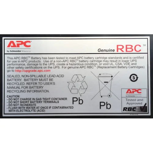 APC Replacement Cartridge 43 Μπαταρία UPS με Χωρητικότητα 8Ah και Τάση 12V