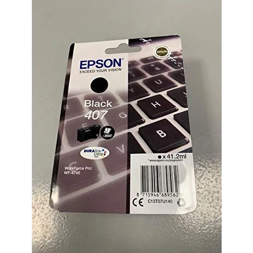 Epson 407 Γνήσιο Μελάνι Εκτυπωτή InkJet Μαύρο (C13T07U140)