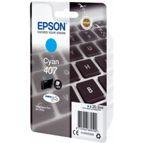 Epson 407 Γνήσιο Μελάνι Εκτυπωτή InkJet Κυανό (C13T07U240)