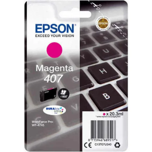 Epson 407 Γνήσιο Μελάνι Εκτυπωτή InkJet Ματζέντα (C13T07U340)