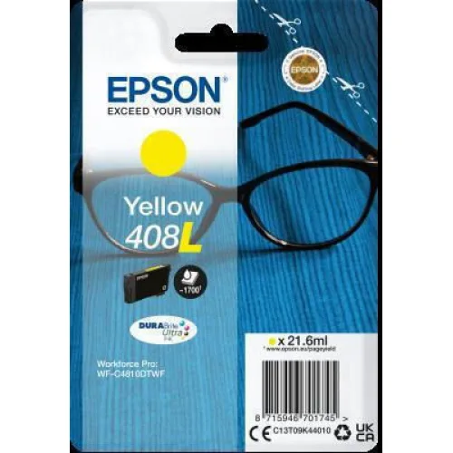Epson 408L Γνήσιο Μελάνι Εκτυπωτή InkJet Κίτρινο (C13T09K44010)
