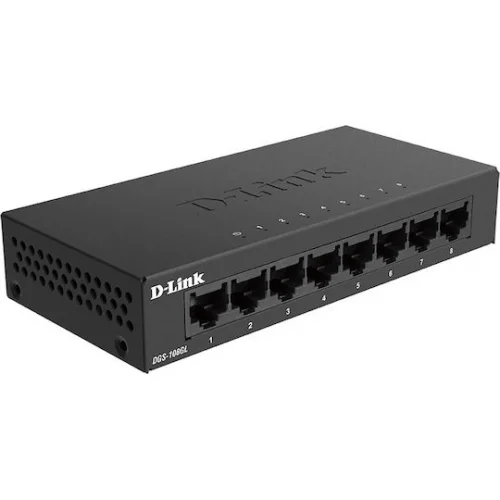 D-Link DGS-108GL Unmanaged L2 Switch με 8 Θύρες Gigabit (1Gbps) Ethernet D-Link DGS-108GL Unmanaged L2 Switch με 8 Θύρες Gigabit (1Gbps) Ethernet