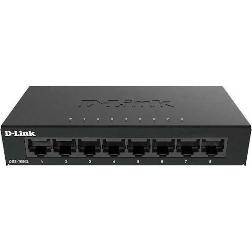 D-Link DGS-108GL Unmanaged L2 Switch με 8 Θύρες Gigabit (1Gbps) Ethernet D-Link DGS-108GL Unmanaged L2 Switch με 8 Θύρες Gigabit (1Gbps) Ethernet