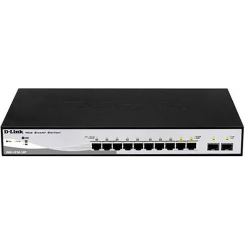 D-Link DGS-1210-10P/E v1 Managed L2 PoE Switch με 8 Θύρες Gigabit (1Gbps) Ethernet και 2 SFP Θύρες