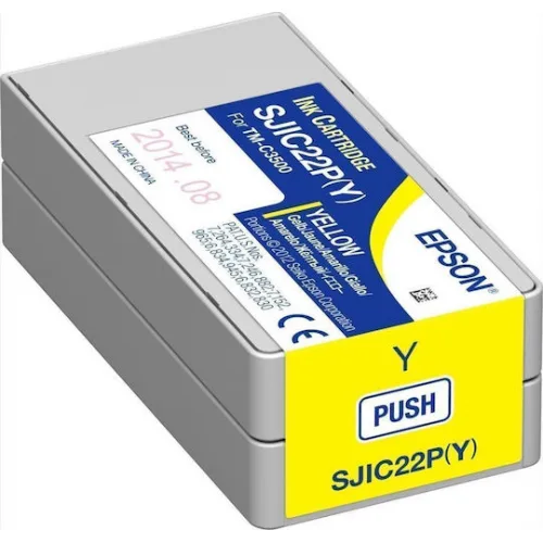 Epson SJIC22P Γνήσιο Μελάνι Εκτυπωτή InkJet Κίτρινο (C33S020604)
