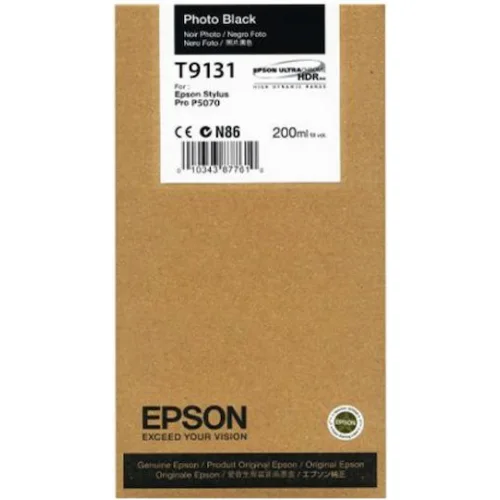 Epson T9131 Γνήσιο Μελάνι Εκτυπωτή InkJet Photo Μαύρο (C13T913100)