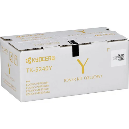 Kyocera TK-5240Y Γνήσιο Toner Laser Εκτυπωτή Κίτρινο 3000 Σελίδων (1T02R7ANL0)