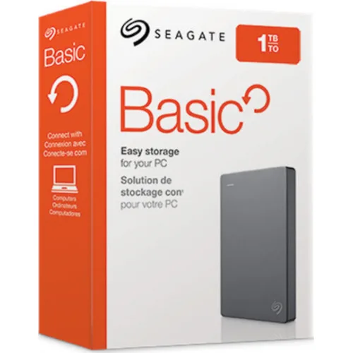 Seagate Basic USB 3.0 / USB 2.0 Εξωτερικός HDD 1.0TB 2.5" Μαύρο