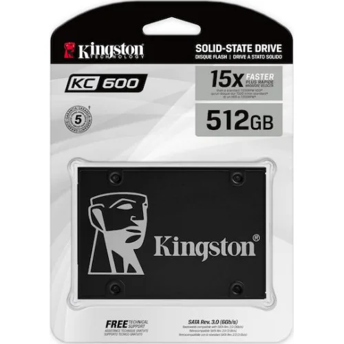 Kingston KC600 SSD 512GB 2.5'' SATA III
