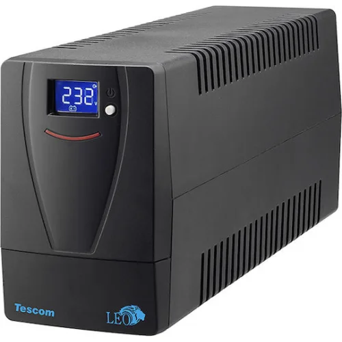 Tescom Leo Plus LCD 850A UPS Line-Interactive 850VA 510W με 2 Schuko Πρίζες