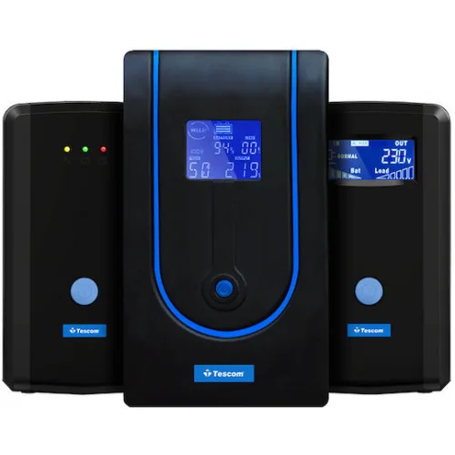 Tescom Leo Plus LCD 850A UPS Line-Interactive 850VA 510W με 2 Schuko Πρίζες