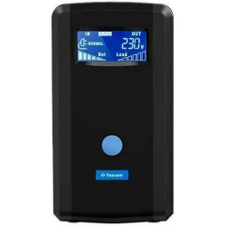 Tescom Leo Plus LCD 650AP UPS Line-Interactive 650VA 390W με 2 Schuko Πρίζες