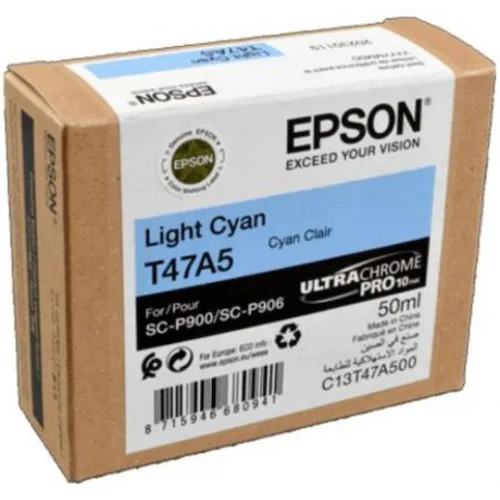 Epson T47A5 UltraChrome Pro 10 Γνήσιο Μελάνι Εκτυπωτή InkJet Ανοιχτό Κυανό (C13T47A500)