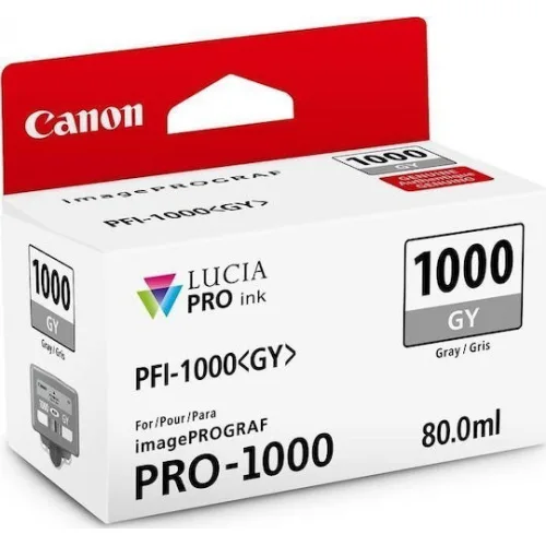 Canon PFI-1000 Γνήσιο Μελάνι Εκτυπωτή InkJet Γκρι (0552C001)