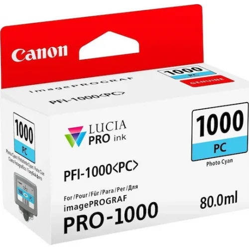 Canon PFI-1000 Γνήσιο Μελάνι Εκτυπωτή InkJet Photo Κυανό (0550C001)