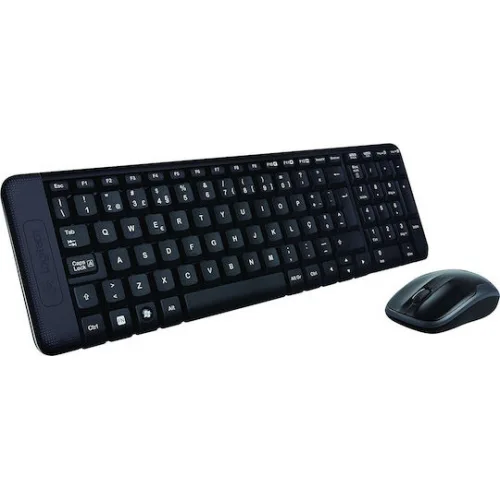Logitech MK220 Ασύρματο Σετ Πληκτρολόγιο & Ποντίκι Ελληνικό