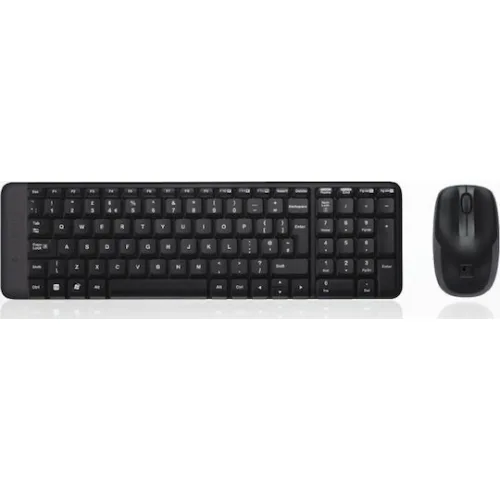 Logitech MK220 Ασύρματο Σετ Πληκτρολόγιο & Ποντίκι Ελληνικό