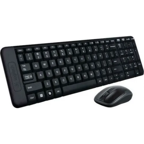 Logitech MK220 Ασύρματο Σετ Πληκτρολόγιο & Ποντίκι Ελληνικό