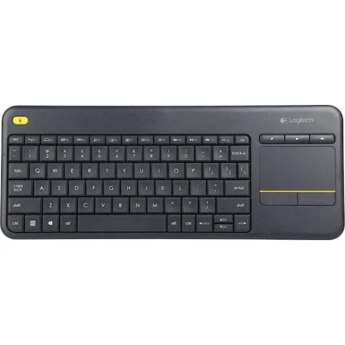 Logitech K400 Plus Ασύρματο Πληκτρολόγιο με Touchpad Αγγλικό US Μαύρο