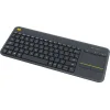 Logitech K400 Plus Ασύρματο Πληκτρολόγιο με Touchpad Αγγλικό US Μαύρο