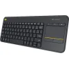 Logitech K400 Plus Ασύρματο Πληκτρολόγιο με Touchpad Αγγλικό US Μαύρο