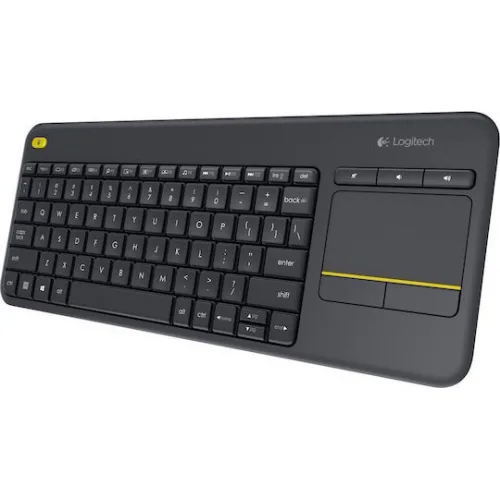 Logitech K400 Plus Ασύρματο Πληκτρολόγιο με Touchpad Αγγλικό US Μαύρο