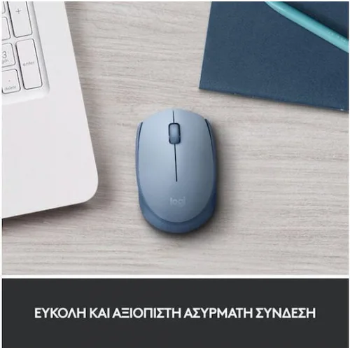Logitech M171 Ασύρματο Mini Ποντίκι Blue/Grey